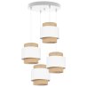 Nowoczesna Lampa Wisząca BOHO Na Podsufitce z Abażurami Juta Nowoczesna Lampa Wisząca BOHO Na Podsufitce z Abażurami Juta