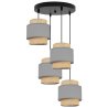 Nowoczesna Lampa BOHO Wisząca Na Podsufitce z Abażurami Juta Nowoczesna Lampa BOHO Wisząca Na Podsufitce z Abażurami Juta