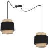 Nowoczesna Lampa Wisząca Podwójny SPIDER BOHO z Abażurami Juta 