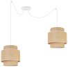 Lampa Wisząca SPIDER BOHO z Abażurami Jutowymi Biało Beżowa