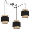 Lampa Wisząca Typu Pająk Abażur SPIDER BOHO Juta Czarne