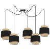 Nowoczesna Lampa Sufitowa SPIDER BOHO Czarno Beżowe Abażury Nowoczesna Lampa Sufitowa SPIDER BOHO Czarno Beżowe Abażury