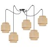 Stylowa Lampa Wisząca SPIDER BOHO z Beżowymi Abażurami Stylowa Lampa Wisząca SPIDER BOHO z Beżowymi Abażurami