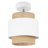 Lampa Kinkiet BOHO z Abażurem Jutowym Biało Beżowy Lampa Kinkiet BOHO z Abażurem Jutowym Biało Beżowy