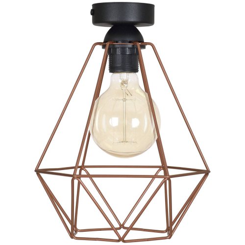 Lampa Sufitowa Plafon Miedziany Loft