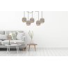 Lampa BOHO GIA Szaro Beżowa z Abażurem - Rodzina Lamp BOHO