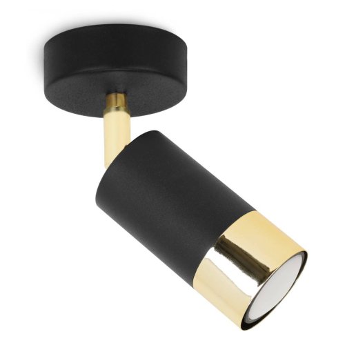 Lampa sufitowa Hugo, regulacja, podsufitka, reflektor, GU10, złoty, kinkiet