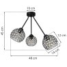 Lampa Sufitowa w Stylu Glamour TRIO CRYSTAL Wymiary