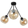 Nowoczesna Lampa Żyrandol TRIO HAGA z Miodowymi Kloszami ze Szkła Nowoczesna Lampa Żyrandol TRIO HAGA z Miodowymi Kloszami ze Szkła