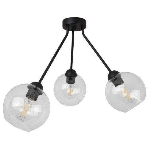 Lampa sufitowa TRIO HAGA, podsufitka, metal, szklane klosze