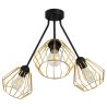 Nowoczesna Lampa Wisząca Złote Klosze z Drutu TRIO SANTOS