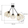 Lampa Wisząca w Stylu Loftowym TRIO SANTOS Wymiary
