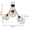 Lampa Sufitowa TRIO TIMBER z Drewnianymi Kloszami Wymiary