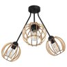 Lampa Sufitowa TRIO TIMBER z Drewnianymi Kloszami