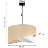 Lampa Wisząca z Asymetrycznym Abażurem JUTA Wymiary