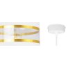 Lampa Wisząca ELEGANCE GOLD Abażur w Pasy Detale