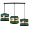 Nowoczesna Lampa na Listwie ELEGANCE GOLD z Abażurami Przezroczysty Pas Nowoczesna Lampa na Listwie ELEGANCE GOLD z Abażurami Przezroczysty Pas