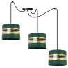 Lampa Wisząca Nowoczesna SPIDER ELEGANCE GOLD Abażury w Pasy Lampa Wisząca Nowoczesna SPIDER ELEGANCE GOLD Abażury w Pasy