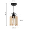 Elegancka Lampa TIMBER z Kloszem Drewnianym Wymiary