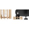 Stylowa Lampa z Kloszami Drewnianymi TIMBER Reflektory
