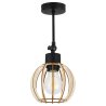 Lampa Reflektor TIMBER Nowoczesna Klosz Drewniany