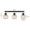 Lampa TIMBER na Listwie z Drewnianymi KLoszami Lampa TIMBER na Listwie z Drewnianymi KLoszami