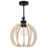 Lampa Reflektor TIMBER Nowoczesna Drewniany Klosz