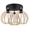 Lampa Reflektory Plafon TIMBER Nowoczesna Drewniane Klosze