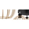 Lampa z Kloszami Drewnianymi TIMBER z Regulacją Plafon Detale