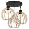 Lampa z Kloszami Drewnianymi Nowoczesna TIMBER plafon