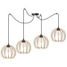 Lampa SPIDER TIMBER Nowoczesna Drewniane Klosze Lampa SPIDER TIMBER Nowoczesna Drewniane Klosze