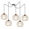 Lampa Wisząca SPIDER TIMBER Nowoczesna Drewniane Klosze Lampa Wisząca SPIDER TIMBER Nowoczesna Drewniane Klosze