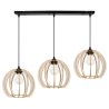 Lampa Wisząca TIMBER Nowoczesna Drewniane Klosze