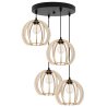 Nowoczesna Lampa z Kloszami Drewnianymi TIMBER