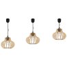 Lampa Wisząca Żyrandol z Kloszem Drewnianym TIMBER