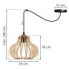 Żyrandol SPIDER TIMBER Klosz Drewniany Wymiary Żyrandol SPIDER TIMBER Klosz Drewniany Wymiary
