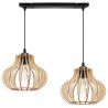 Lampa Wisząca Żyrandol na Listwie TIMBER Klosze Drewniane Lampa Wisząca Żyrandol na Listwie TIMBER Klosze Drewniane