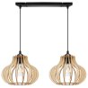Lampa z Kloszami Drewnianymi Nowoczesna TIMBER na Listwie