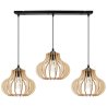 Lampa Wisząca na Listwie TIMBER Żyrandol Klosze Drewniane Lampa Wisząca na Listwie TIMBER Żyrandol Klosze Drewniane