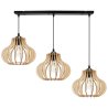 Nowoczesna Lampa z Kloszami Drewnianymi TIMBER