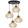 Lampa na Podsufitce z Kloszami Drewnianymi Nowoczesna TIMBER