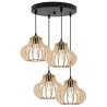 Elegancka Lampa TIMBER z Kloszami Drewnianymi Regulacja