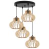 Nowoczesna Lampa Wisząca TIMBER Drewniane Klosze Żyrandol Nowoczesna Lampa Wisząca TIMBER Drewniane Klosze Żyrandol