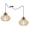 Lampa Wisząca z Kloszem Drewnianym SPIDER TIMBER Lampa Wisząca z Kloszem Drewnianym SPIDER TIMBER