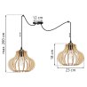 Elegancka Lampa SPIDER TIMBER z Kloszem Drewnianym Elegancka Lampa SPIDER TIMBER z Kloszem Drewnianym