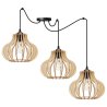 Nowoczesna Lampa Sufitowa SPIDER TIMBER Drewniane Klosze