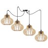 Stylowa Lampa z Kloszami Drewnianymi SPIDER TIMBER Stylowa Lampa z Kloszami Drewnianymi SPIDER TIMBER