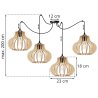 Lampa Wisząca SPIDER TIMBER Nowoczesny Żyrandol Wymiary Lampa Wisząca SPIDER TIMBER Nowoczesny Żyrandol Wymiary