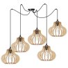 Lampa Wisząca z Kloszem Drewnianym SPIDER TIMBER Lampa Wisząca z Kloszem Drewnianym SPIDER TIMBER