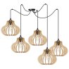 Lampa z Kloszami Drewnianymi Nowoczesna SPIDER TIMBER Lampa z Kloszami Drewnianymi Nowoczesna SPIDER TIMBER
